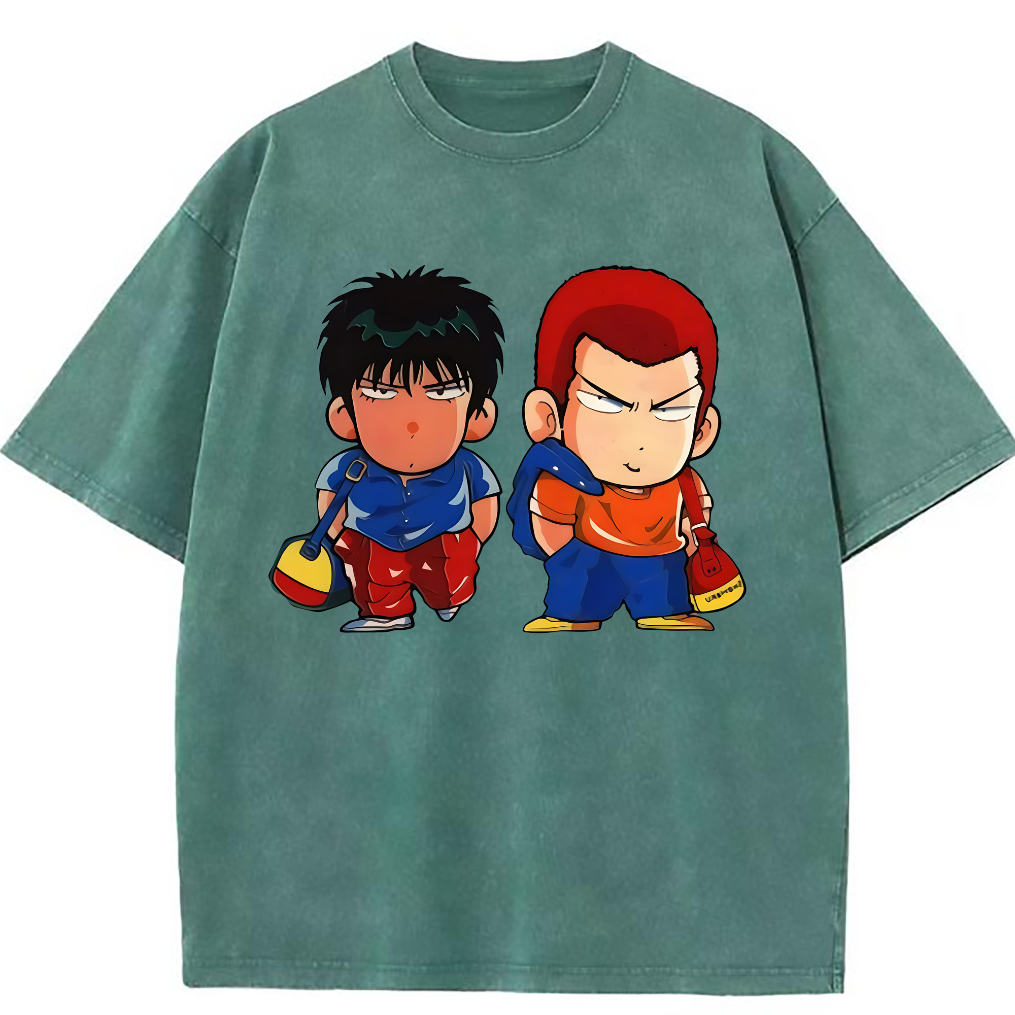 （画像用） SLAM DUNK／スラムダンク 綿100% ヴィンテージ風 半袖Tシャツ（フロントプリント）